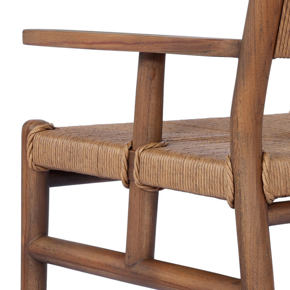 Herrin Outdoor Dining Armchair - Stained Toasted Brown