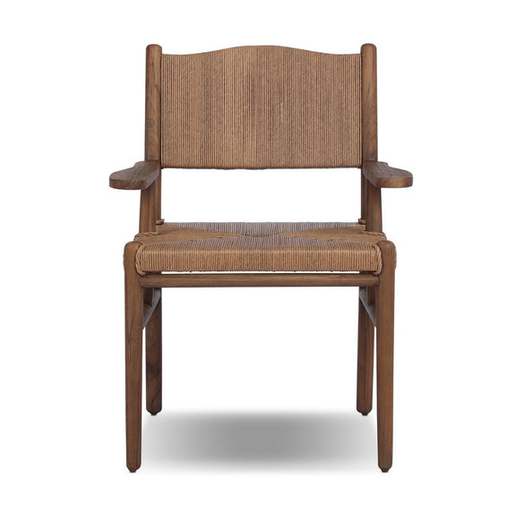 Herrin Outdoor Dining Armchair - Stained Toasted Brown