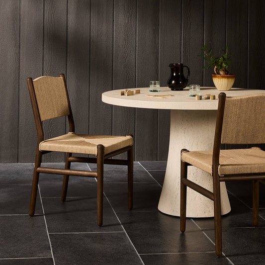 Herrin Outdoor Dining Chair - Stained Saddle Brown