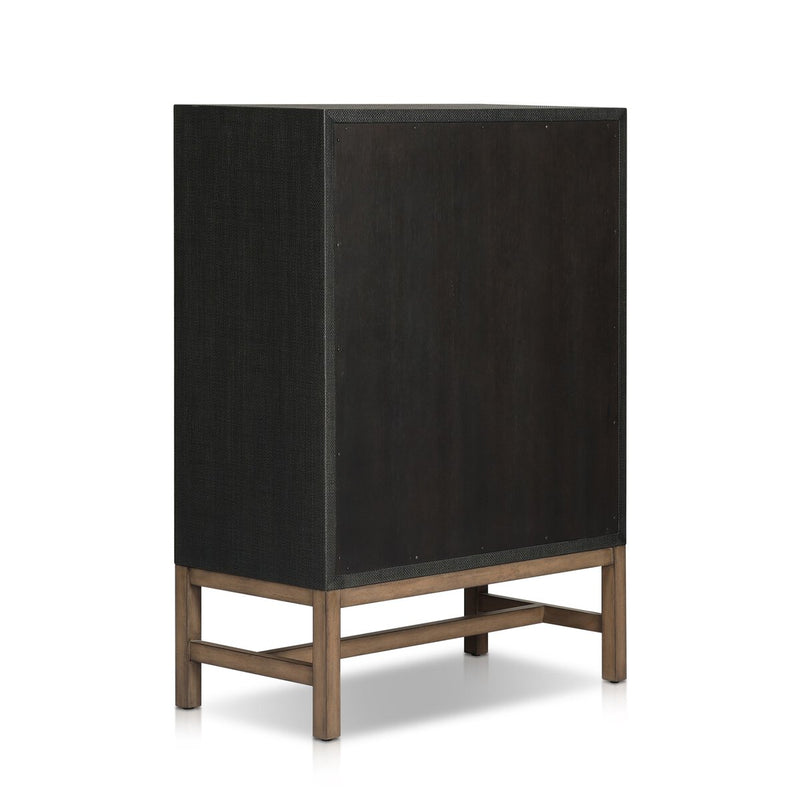 Fiona Tall Dresser - Black Raffia
