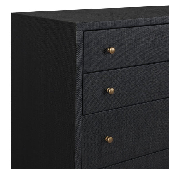 Fiona Tall Dresser - Black Raffia