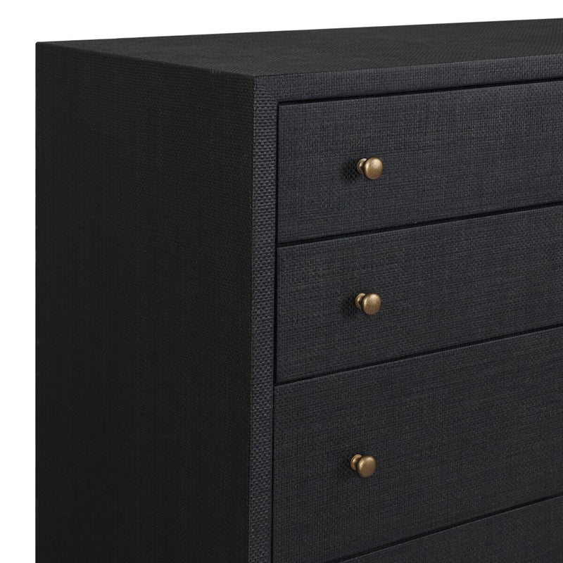 Fiona Tall Dresser - Black Raffia
