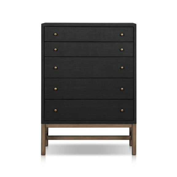 Fiona Tall Dresser - Black Raffia