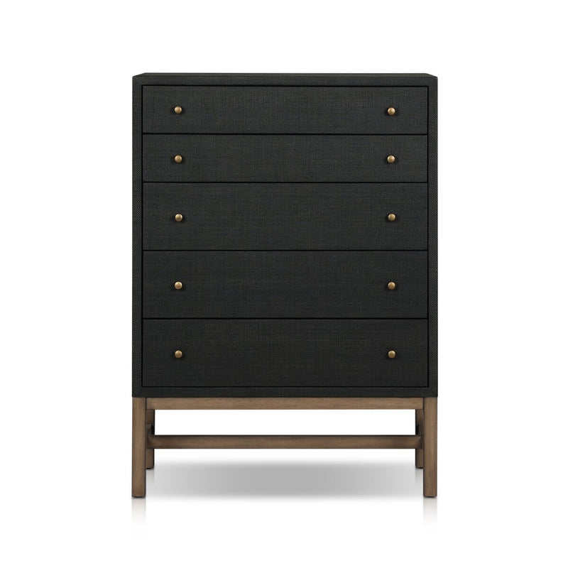 Fiona Tall Dresser - Black Raffia