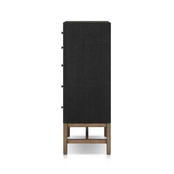 Fiona Tall Dresser - Black Raffia