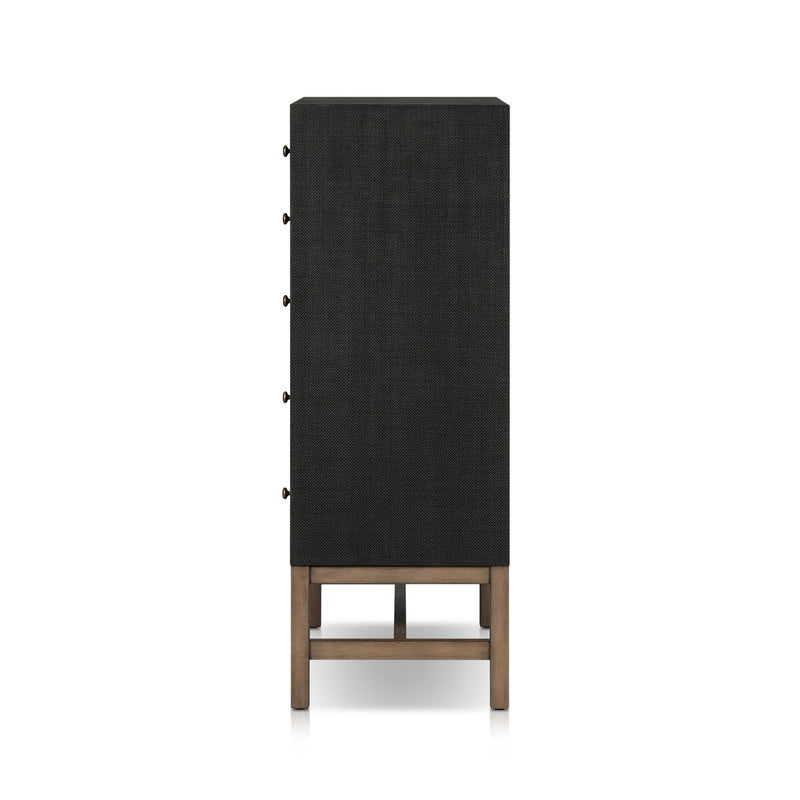 Fiona Tall Dresser - Black Raffia