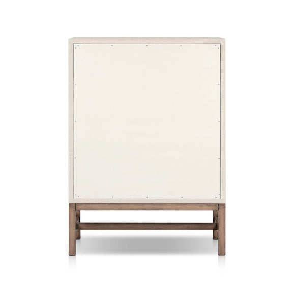Fiona Tall Dresser - Ivory Painted Raffia