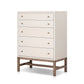 Fiona Tall Dresser - Ivory Painted Raffia