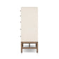 Fiona Tall Dresser - Ivory Painted Raffia