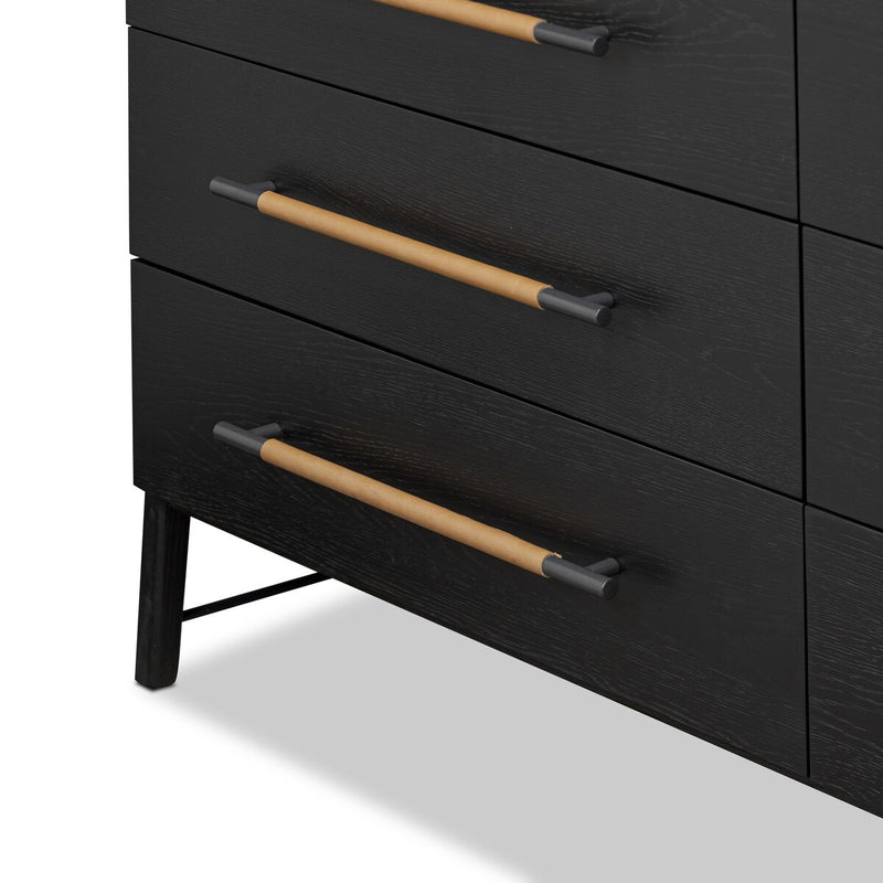 Rosedale 8 Drawer Dresser - Ebony Oak Veneer