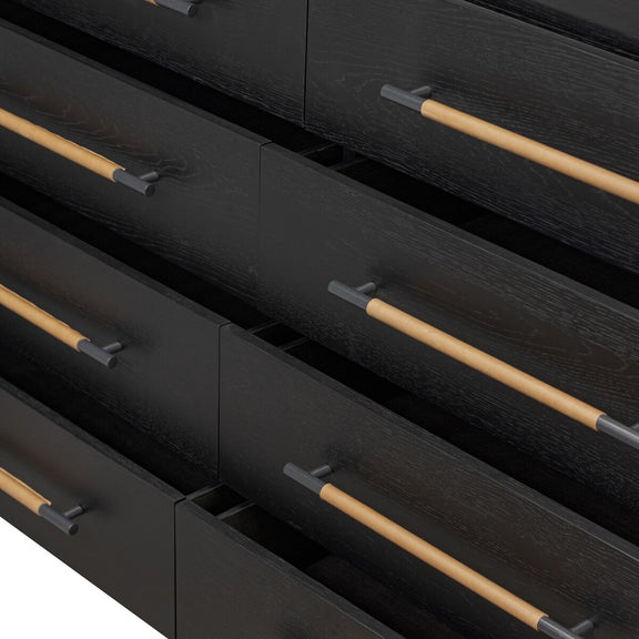 Rosedale 8 Drawer Dresser - Ebony Oak Veneer