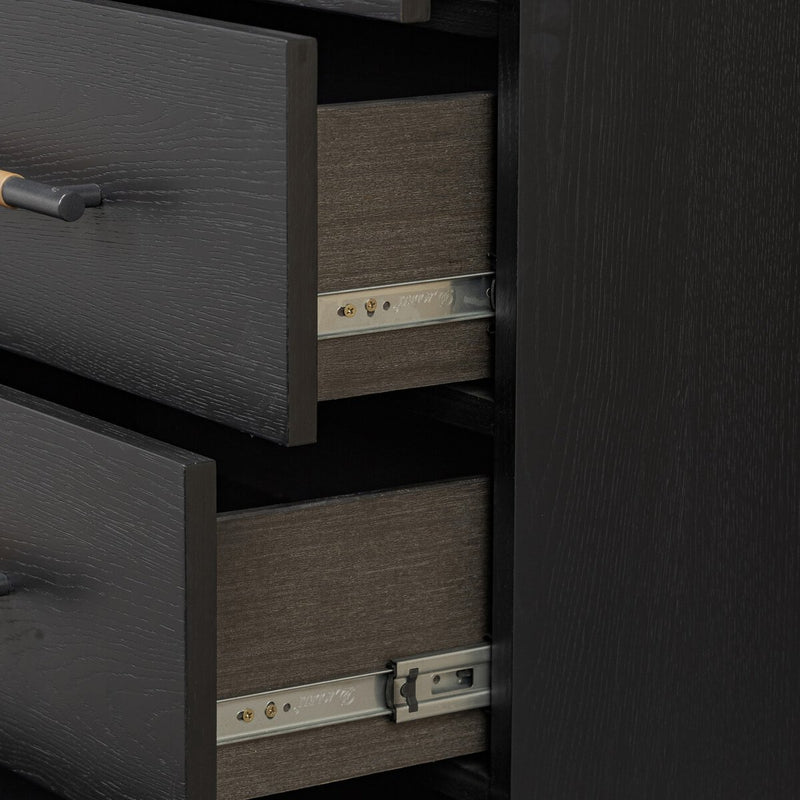 Rosedale 8 Drawer Dresser - Ebony Oak Veneer