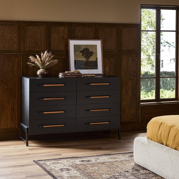 Rosedale 8 Drawer Dresser - Ebony Oak Veneer