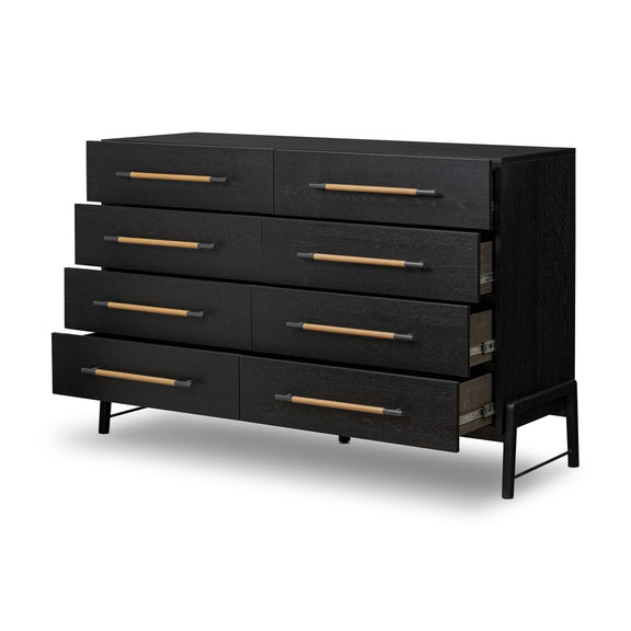 Rosedale 8 Drawer Dresser - Ebony Oak Veneer