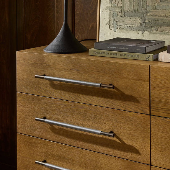 Rosedale 8 Drawer Dresser - Amber Oak Veneer