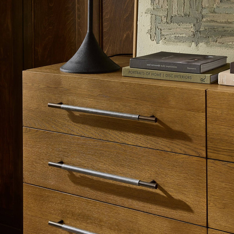 Rosedale 8 Drawer Dresser - Amber Oak Veneer