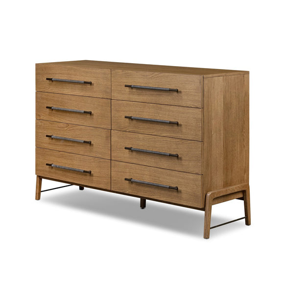 Rosedale 8 Drawer Dresser - Amber Oak Veneer