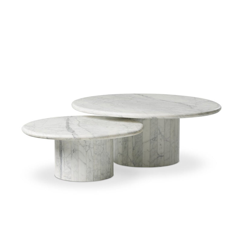 Stuart Nesting Coffee Table Set - White Calacatta Marble