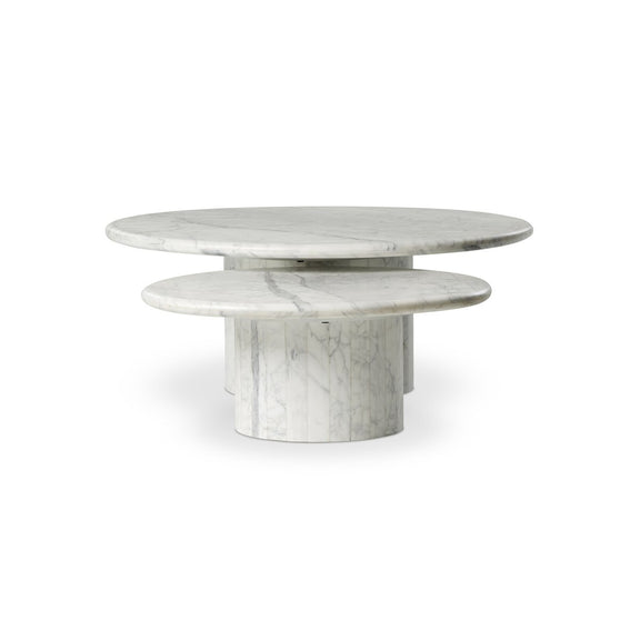 Stuart Nesting Coffee Table Set - White Calacatta Marble