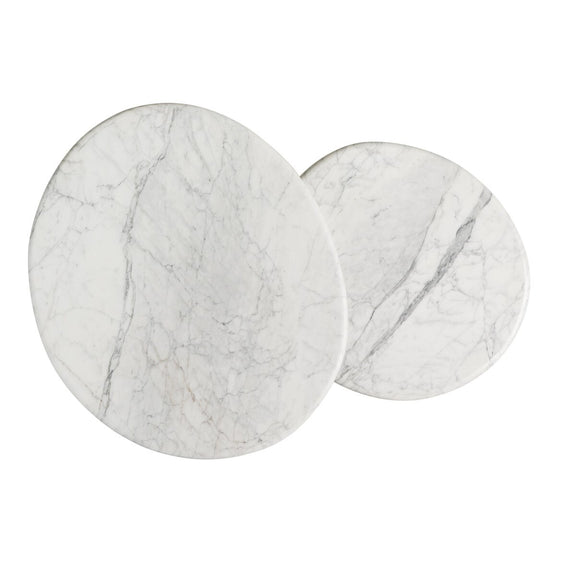 Stuart Nesting Coffee Table Set - White Calacatta Marble