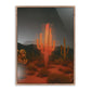 Glowing Saguaro by Coup d'Esprit — Rustic Walnut Floater