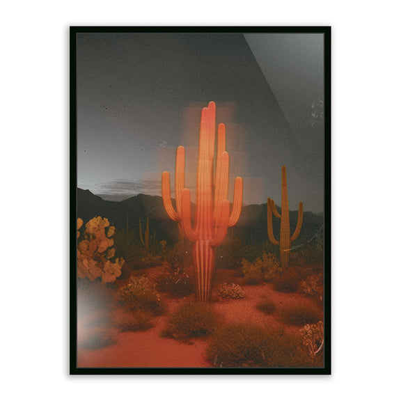 Glowing Saguaro by Coup d'Esprit — Black Maple Floater