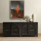 Glowing Saguaro by Coup d'Esprit — Rustic Walnut Floater