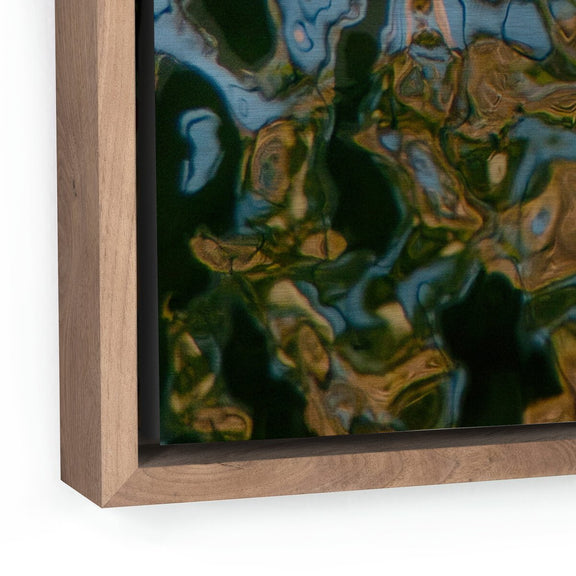 Reflecting Blue by Geoffrey Baris - Rustic Walnut