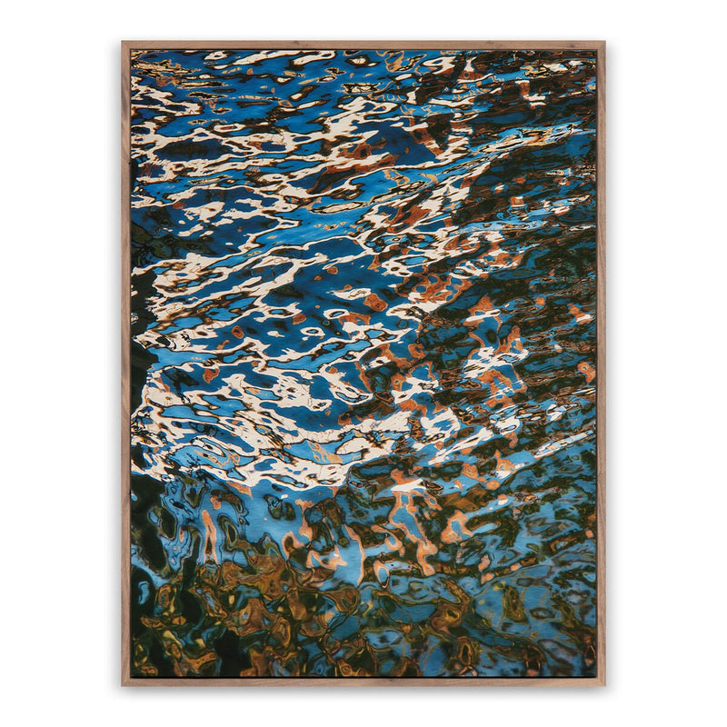 Reflecting Blue by Geoffrey Baris - Rustic Walnut