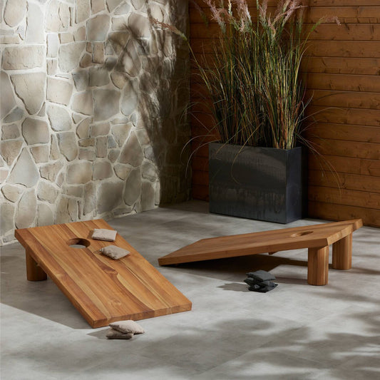 Outdoor Bag Toss Set - Aged Natural Teak