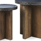 Mezes Nesting End Table - Natural Basalt