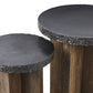 Mezes Nesting End Table - Natural Basalt