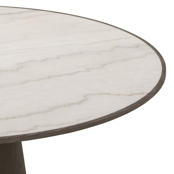 Skye Round Dining Table - White Marble