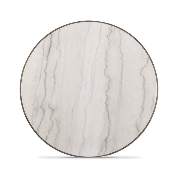 Skye Round Dining Table - White Marble