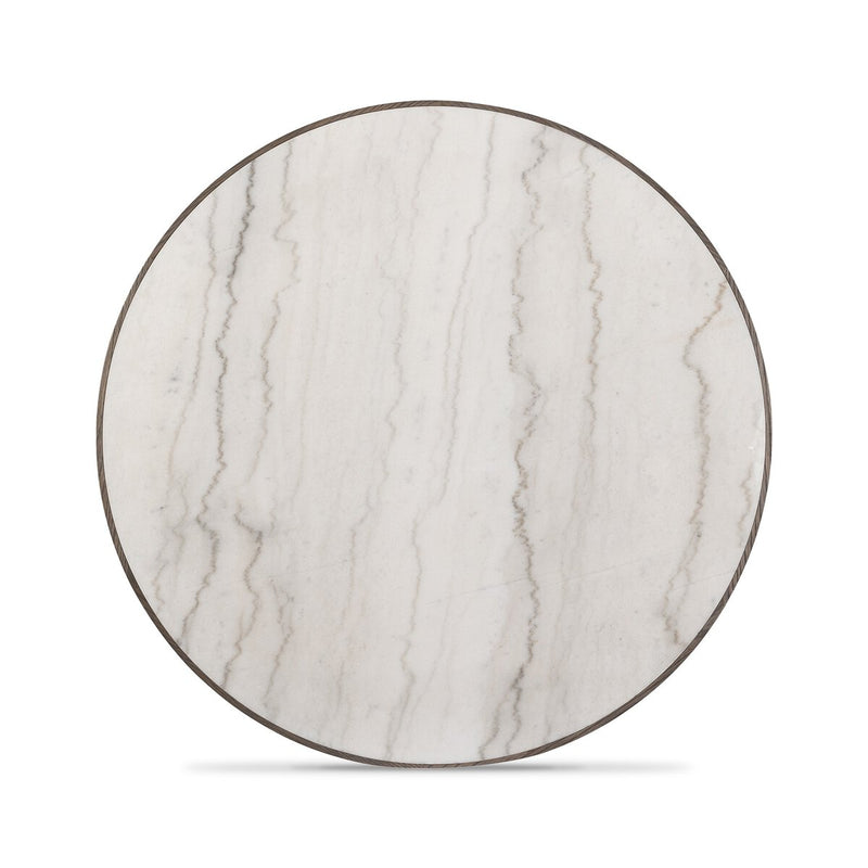 Skye Round Dining Table - White Marble