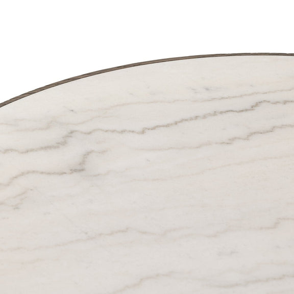 Skye Round Dining Table - White Marble