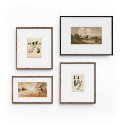 Amber Morning Set by Multi-Artist - Rustic Walnut
