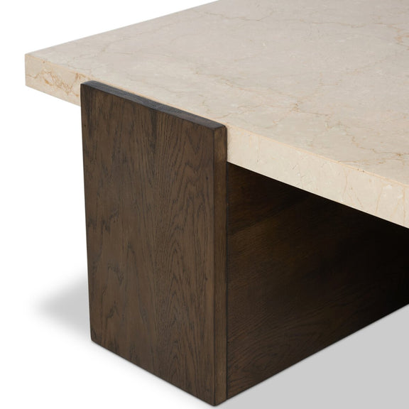 Letta Coffee Table - Cream Marble