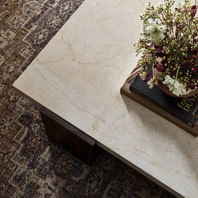 Letta Coffee Table - Cream Marble