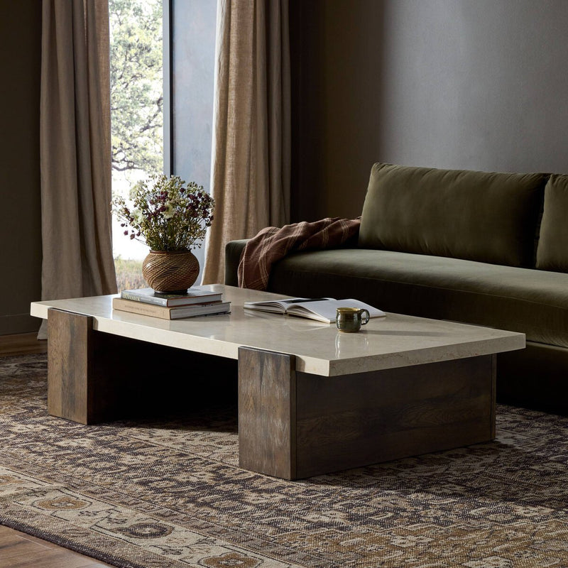 Letta Coffee Table - Cream Marble