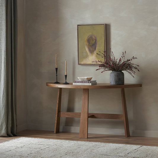 Fara Console Table - Light Brown Oak