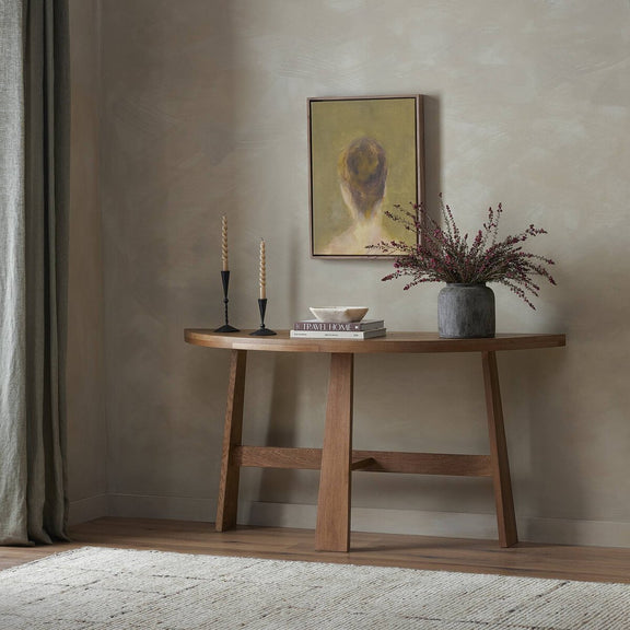 Fara Console Table - Light Brown Oak