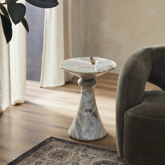 Connie End Table - Sawar Marble