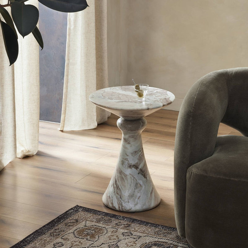 Connie End Table - Sawar Marble