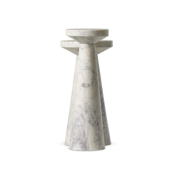 Mabel Nesting End Tables - Veined White Marble
