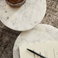 Mabel Nesting End Tables - Veined White Marble