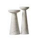 Mabel Nesting End Tables - Veined White Marble