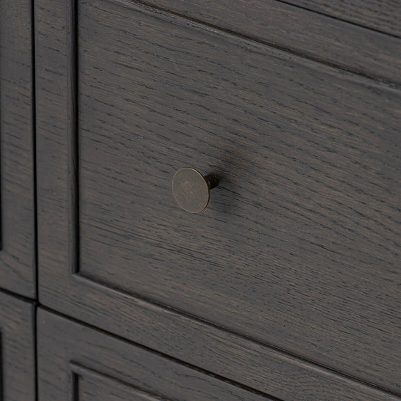 Maggie 6 Drawer Dresser - Smoked Black Oak Veneer