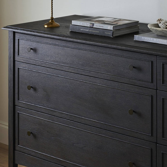 Maggie 6 Drawer Dresser - Smoked Black Oak Veneer
