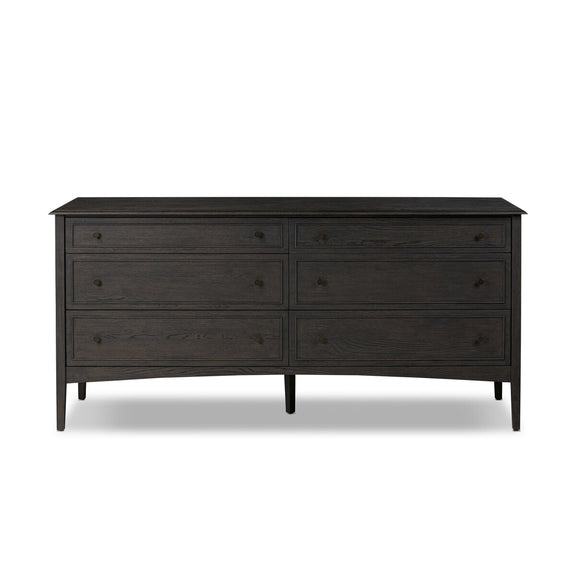 Maggie 6 Drawer Dresser - Smoked Black Oak Veneer